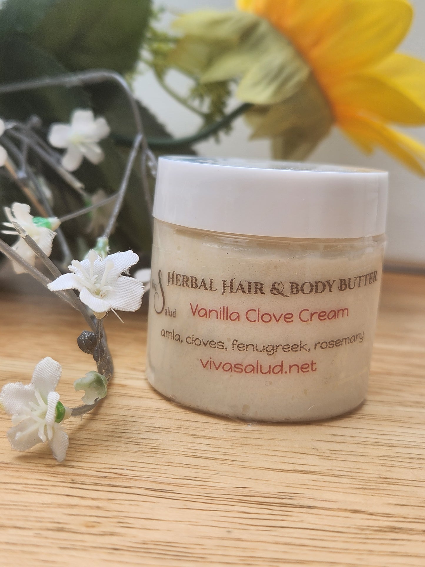 Vanilla Clove Cream Herbal Hair and Body Butter - Try-it Size