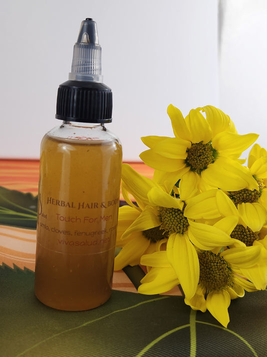 Touch Unisex Herbal Hair and Beard Oil - 2 oz