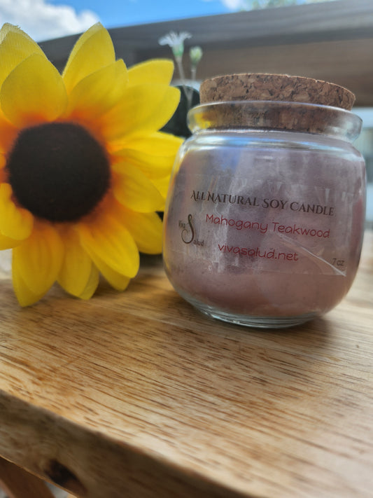 Mahogany Teakwood Soy Candle- 7 oz