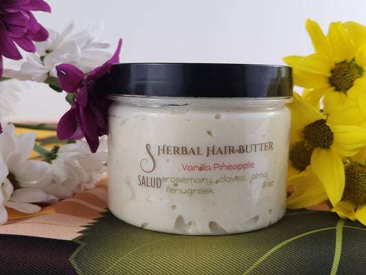 Vanilla Pineapple Herbal Hair and Body Butter - 8 oz