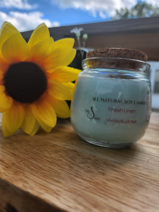 Fresh Linen Soy Candle- 7 oz